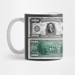 $5,000 Dollar Bill - Back Mug